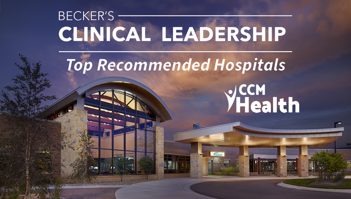 Image of CCM Health with title of it being a top recommended hospital.