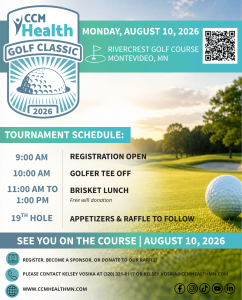 CCM Health 2026 golf classic flyer